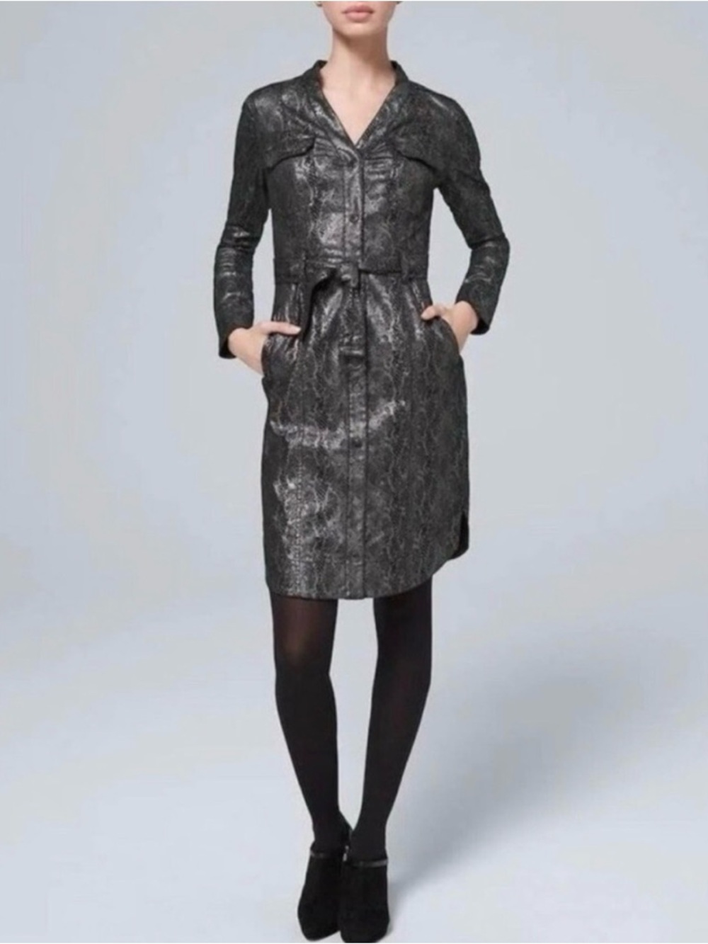 Foil printed shirt dress WHBM